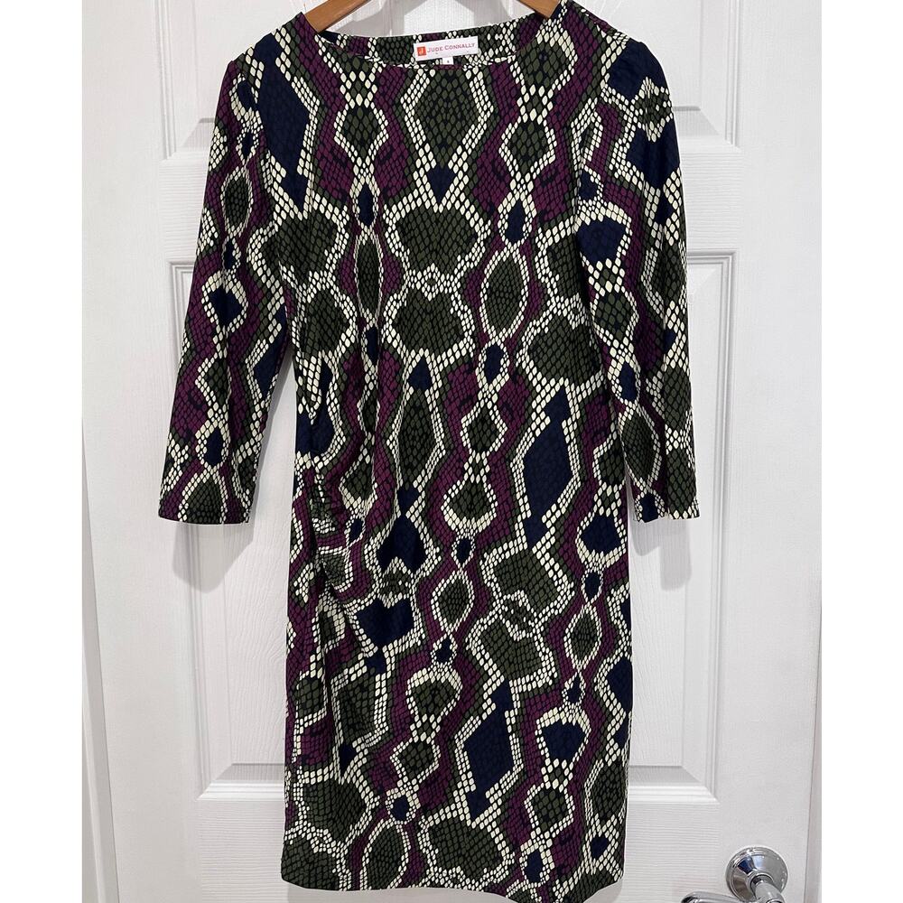 Jude Connally Snakeskin Taupe Cameron Dress